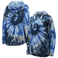 Women's Colosseum Royal Florida Gators Slow Ride Spiral Tie-Dye Oversized Pullover Hoodie