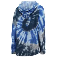 Women's Colosseum Royal Florida Gators Slow Ride Spiral Tie-Dye Oversized Pullover Hoodie