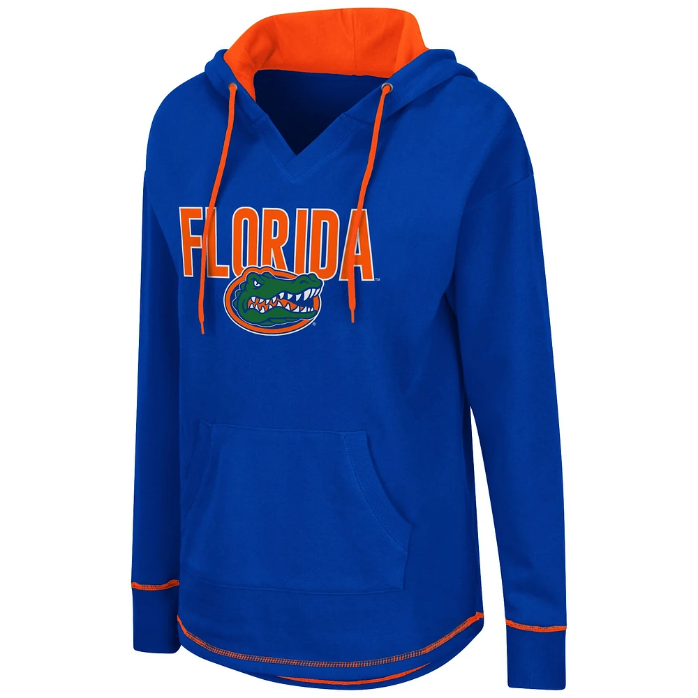 Women's Colosseum Royal Florida Gators Tunic Pullover Hoodie