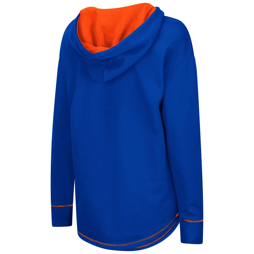 Women's Colosseum Royal Florida Gators Tunic Pullover Hoodie