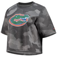 Women's Columbia Gray/Black Florida Gators Park Camo Boxy T-Shirt