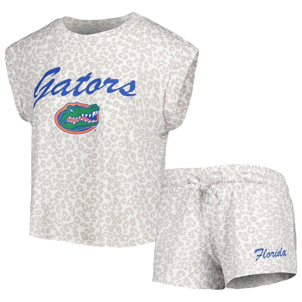 Ensemble de nuit T-shirt et shorts Concepts Sport Florida Gators Montana pour femme