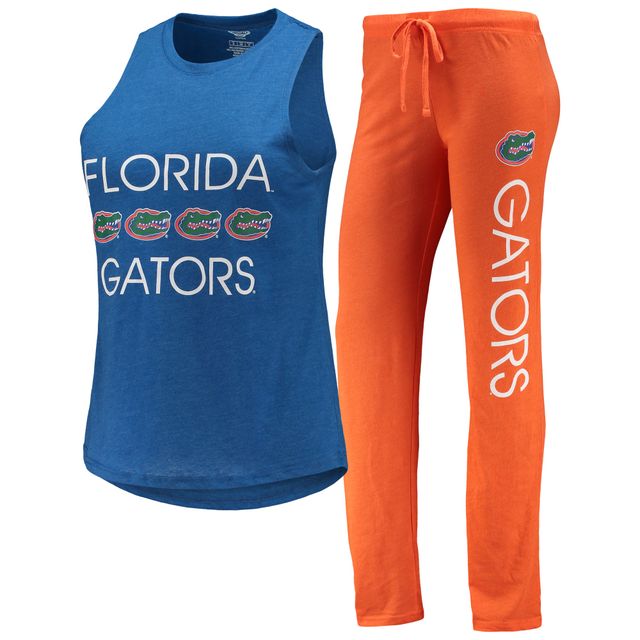 Ensemble de nuit avec débardeur et pantalon Concepts Sport Orange/Royal Florida Gators pour femmes