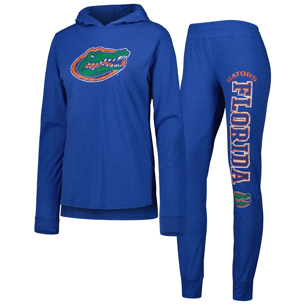 Women's Concepts Sport Royal Florida Gators Long Sleeve Hoodie T-Shirt & Pants Sleep Set