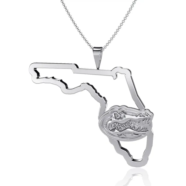 Kentucky Wildcats Dayna Designs Women's Silver Team State Outline Necklace