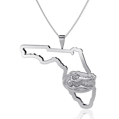 Collier pour femme Dayna Designs Silver Florida Gators Team State Outline