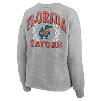 Women's Fanatics Heather Gray Florida Gators Ready Play Crew Pullover Sweatshirt