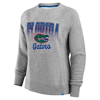 Women's Fanatics Heather Gray Florida Gators Training Camp Hit Hard Fleece Pullover Sweatshirt