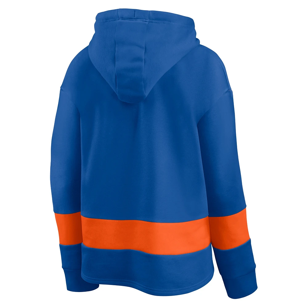 Women's Fanatics Royal Florida Gators Block Party Arched Pullover Hoodie