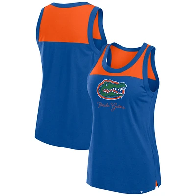 Women's Fanatics Royal Florida Gators Crosley Colorblock Tank Top