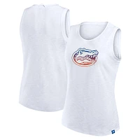 Women's Fanatics White Florida Gators Activate Slub Tank Top
