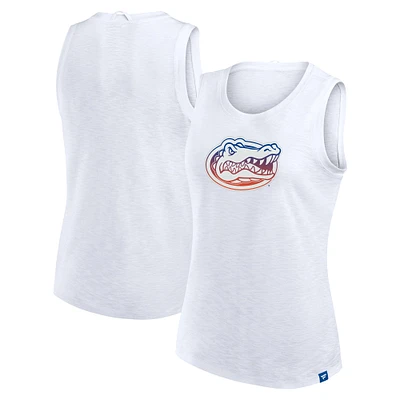 Women's Fanatics White Florida Gators Activate Slub Tank Top