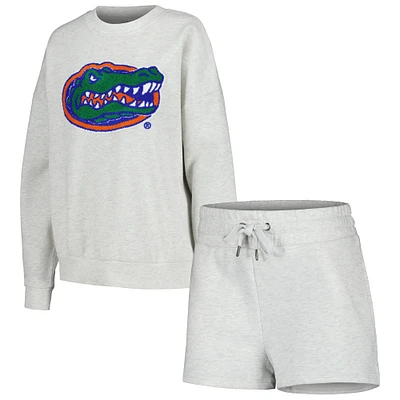 Gameday Couture Ash Florida Gators Team Effort Sweat-shirt et short pour femme