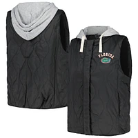 Gilet matelassé à capuche Gameday Couture pour femmes, noir, Florida Gators Headliner