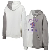 Sweat à capuche fendu Florida Gators Gameday Couture pour femme, gris/blanc