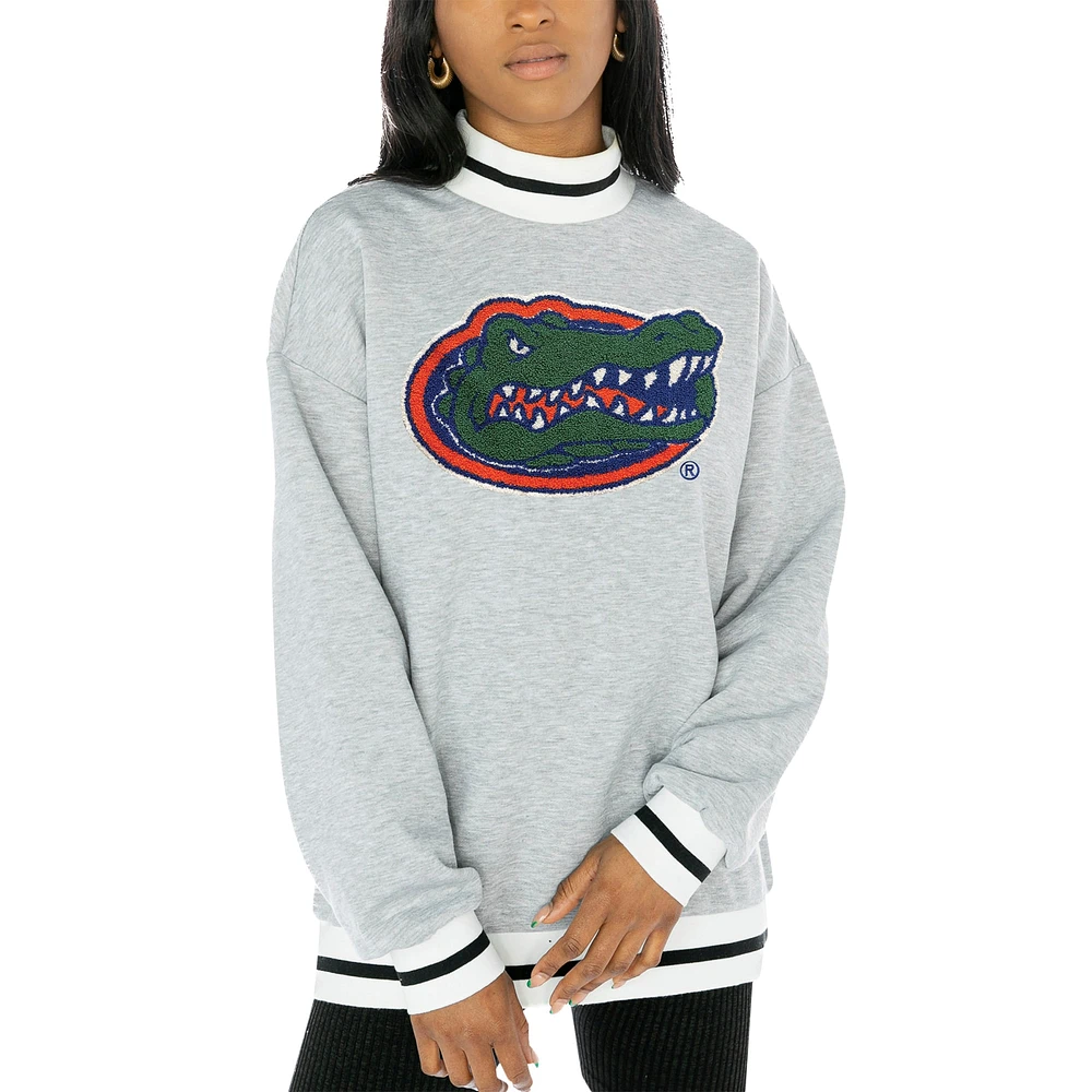 Sweat-shirt à col montant sportif pour femme Gameday Couture gris Florida Gators It To Win