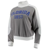 Women's Gameday Couture Gray Florida Gators Make it a Mock Sporty Pullover Sweatshirt