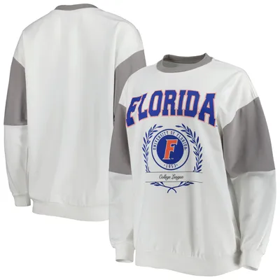 Florida Gators Gameday Couture Women's It's A Vibe Dolman Pullover Sweatshirt - White