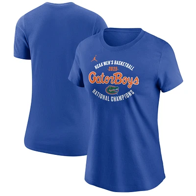 Women's Jordan Brand Royal Florida Gators 2025 NCAA Men's Basketball National Champions GatorBoys T-Shirt