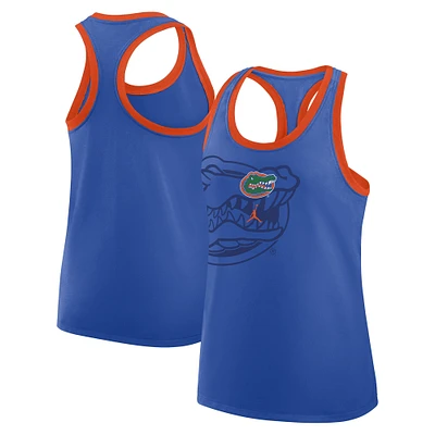 Women's Jordan Brand Royal Florida Gators Primetime Racerback Tri-Blend Performance Tank Top