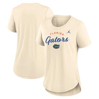 T-shirt tri-blend marron clair Jordan Brand pour femme avec logo des Florida Gators