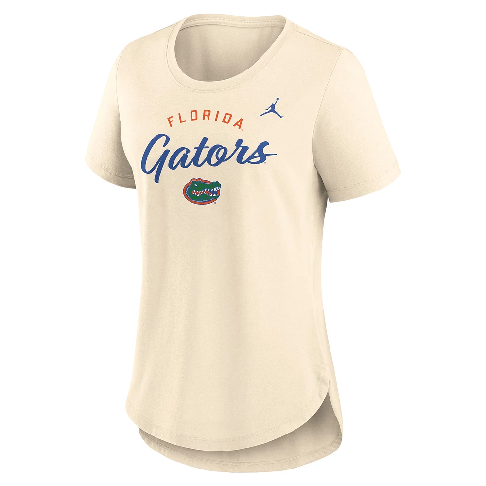T-shirt tri-blend marron clair Jordan Brand pour femme avec logo des Florida Gators