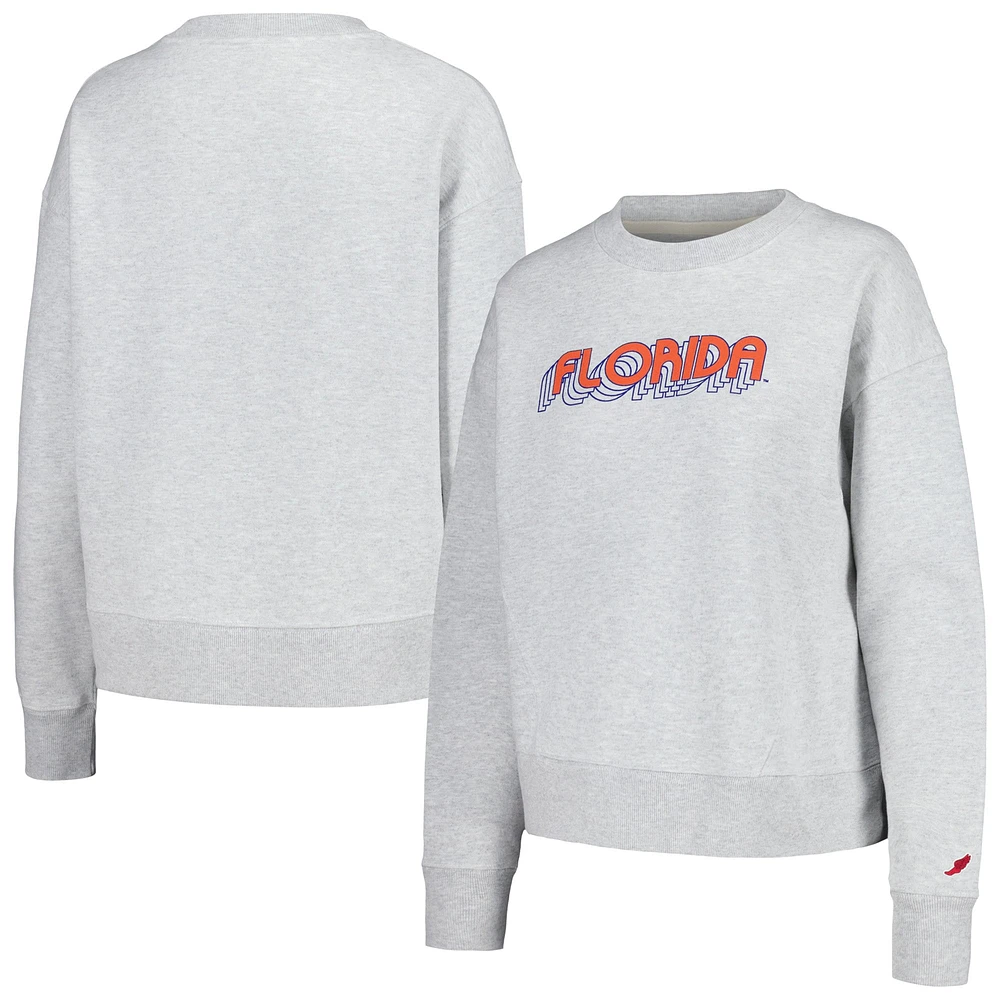 Sweat-shirt à enfiler carré pour femmes League Collegiate Wear Ash Florida Gators