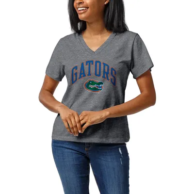 Florida Gators League Collegiate Wear Women's Intramural Boyfriend V-Neck T-Shirt - Heather Gray