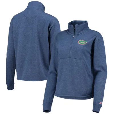 Florida Gators League Collegiate Wear Women's Victory Springs Tri-Blend Half-Zip Sweatshirt - Heathered Royal