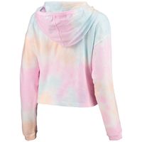 Women's League Collegiate Wear Pink/White Florida Gators Tie-Dye Cropped Pullover Hoodie