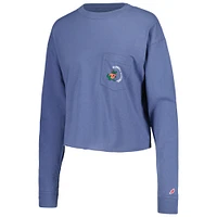 Women's League Collegiate Wear Royal Florida Gators Clothesline Midi Long Sleeve Cropped T-Shirt