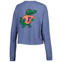 Women's League Collegiate Wear Royal Florida Gators Clothesline Midi Long Sleeve Cropped T-Shirt