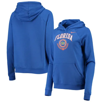 Florida Gators Nike Women's Varsity Fleece Tri-Blend Raglan Pullover Hoodie - Royal