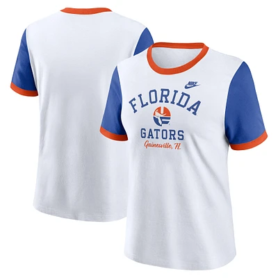 Women's Nike White Florida Gators Legacy Fundamental Expression Tri-Blend T-Shirt