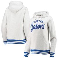 Women's Pressbox Ash Florida Gators Santa Cruz Chenille Pullover Hoodie