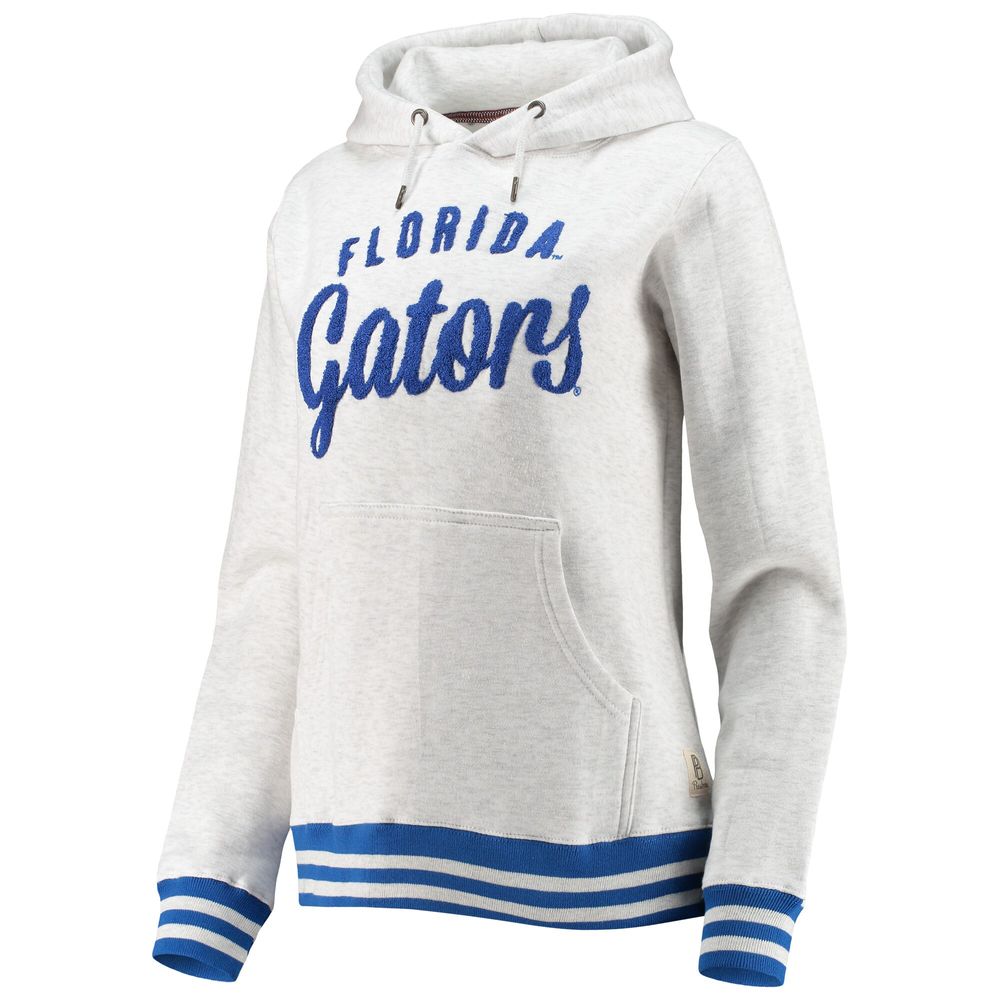 Women's Pressbox Ash Florida Gators Santa Cruz Chenille Pullover Hoodie