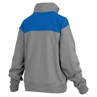 Women's Pressbox Gray Florida Gators Avon Fleece Quarter-Zip Jacket