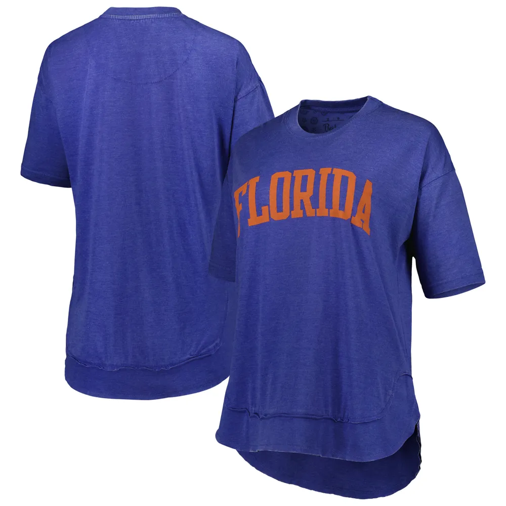 Women's Pressbox Royal Florida Gators Arch Poncho T-Shirt