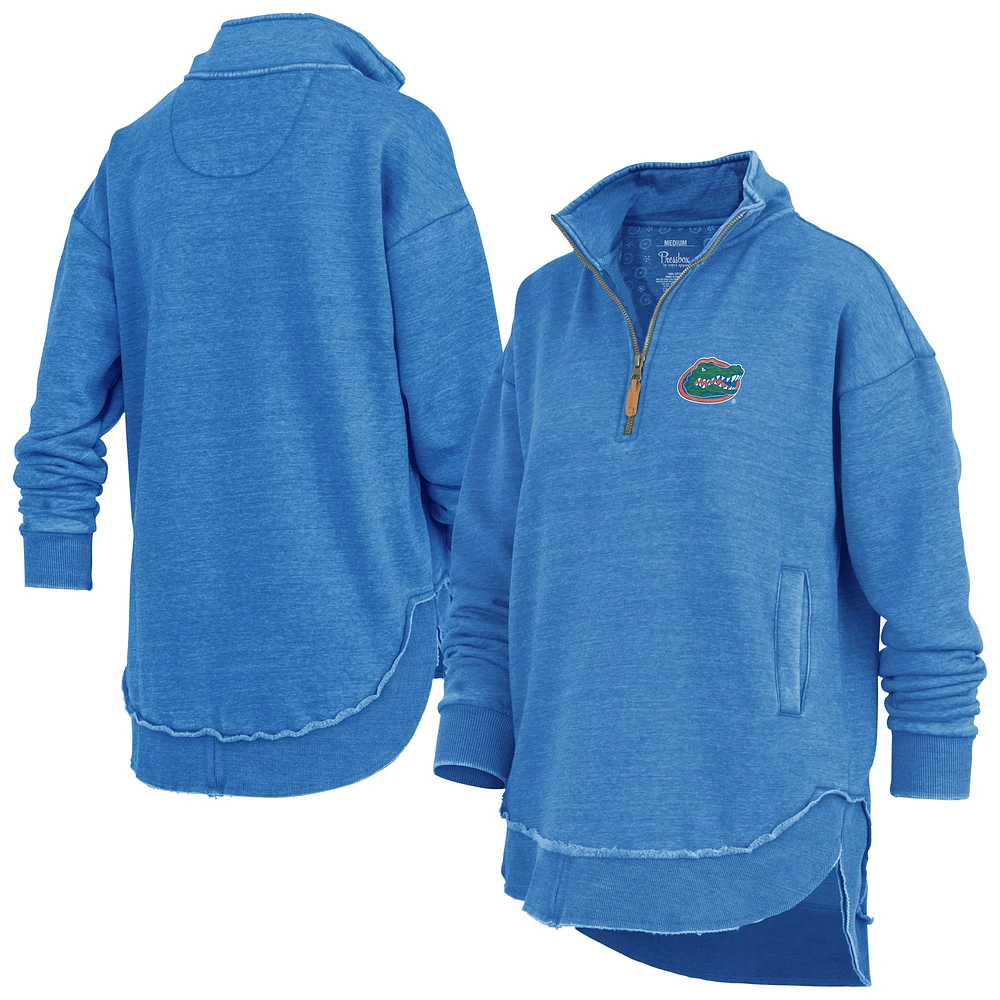 Sweat-shirt zippé quart de tour poncho Northfork Sojourn Pressbox Royal Florida Gators pour femme