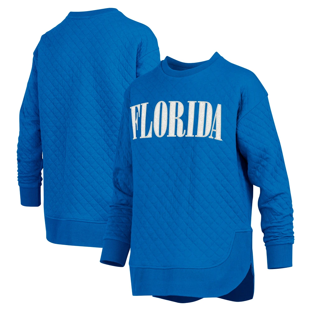 Sweat-shirt matelassé à manches longues pour femme Pressbox Royal Florida Gators