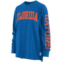 Women's Pressbox Royal Florida Gators Two-Hit Canyon Long Sleeve T-Shirt