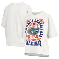 Women's Pressbox White Florida Gators 2025 NCAA Men's Basketball National Champions Harmony Motley Crew Oversized Slub T-Shirt