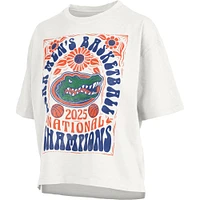 Women's Pressbox White Florida Gators 2025 NCAA Men's Basketball National Champions Harmony Motley Crew Oversized Slub T-Shirt