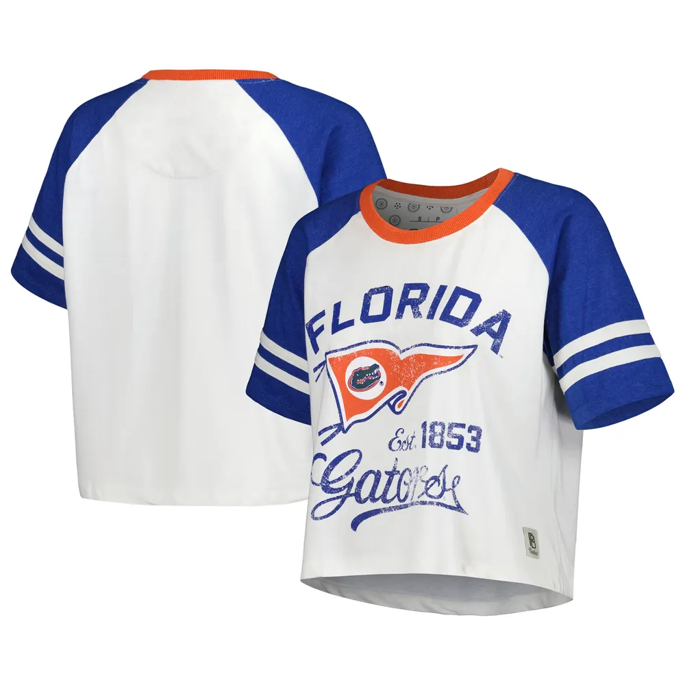 Florida Gators Women's Distressed Blue Football T'Shirt