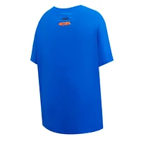 Women's Pro Standard Royal Florida Gators Script Tail Oversized Boyfriend T-Shirt