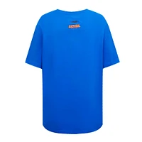 Women's Pro Standard Royal Florida Gators Script Tail Oversized Boyfriend T-Shirt