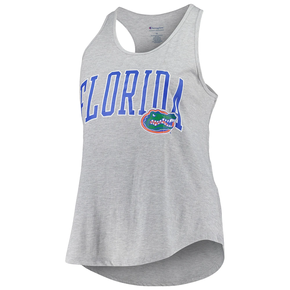 Women's Profile Heather Gray Florida Gators Arch Logo Racerback Scoop Neck Tank Top