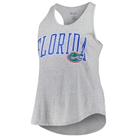 Women's Profile Heather Gray Florida Gators Arch Logo Racerback Scoop Neck Tank Top