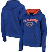 Women's Royal Florida Gators Arch & Logo 1 Pullover Hoodie