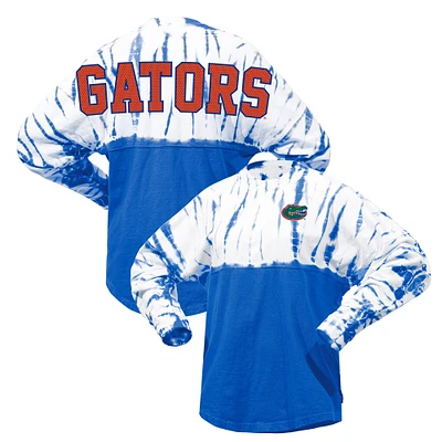 Women's Royal Florida Gators Tie-Dye Long Sleeve Jersey T-Shirt